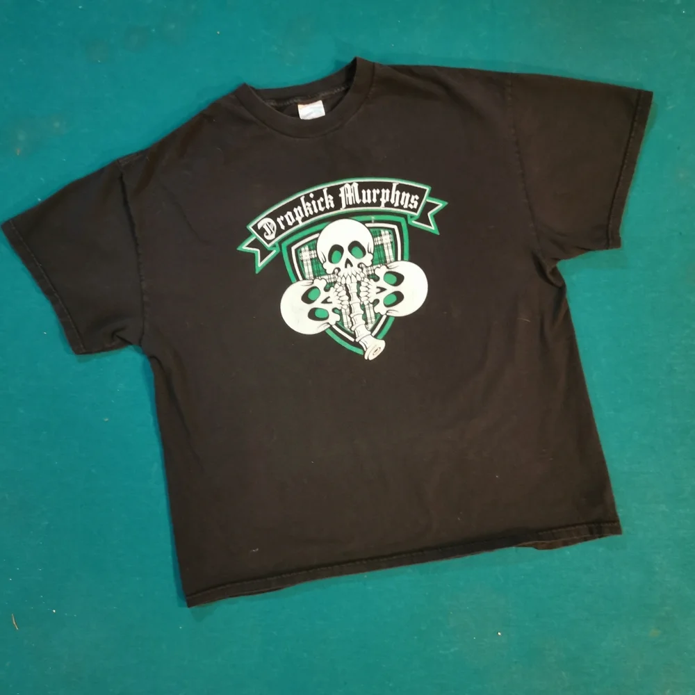 SOLD Dropkick Murphys Black Band Tee T-shirt Merch Four Leaf Clover Punk Music - Picture 3 of 4